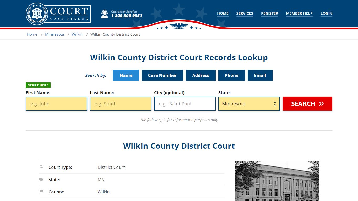 Wilkin County District Court Records Lookup