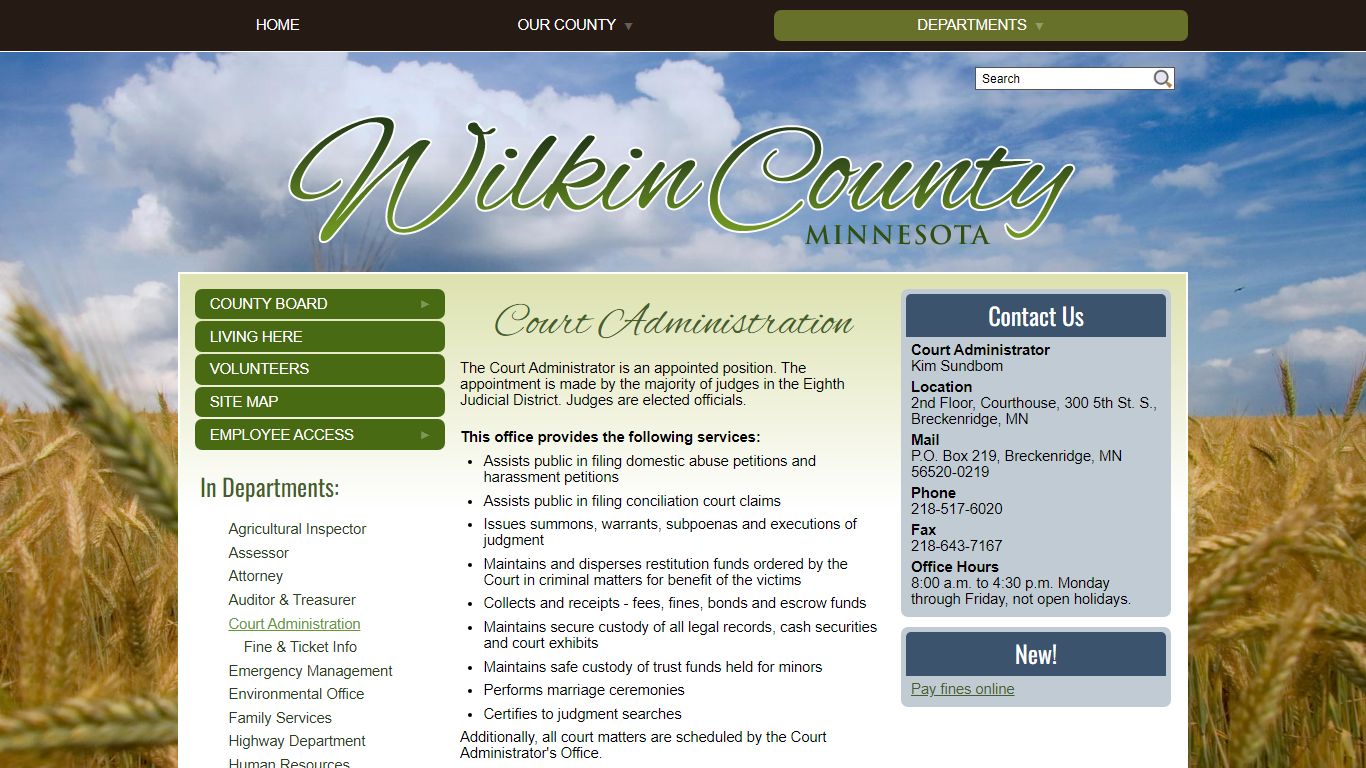 Court Administration - Wilkin County